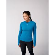 Brooks High Point Long Sleeve W – Bluză de alergare trail cu mânecă lungă, lână merinos - Albastru