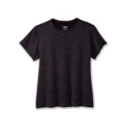 Brooks Luxe Short Sleeve W – Tricou de alergare foarte moale - Negru
