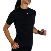 Brooks High Point Short Sleeve W – Tricou de alergare trail, lână merinos - Negru