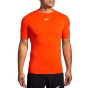 Brooks High Point Short Sleeve – Tricou de alergare trail, lână merinos - Roșu (685)