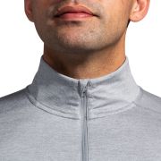 Brooks Dash 1/2 Zip 2.0 – Bluză de alergare cu fermoar scurt - Gri