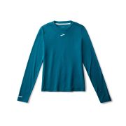 Brooks High Point Long Sleeve W – Bluză de alergare trail cu mânecă lungă, lână merinos - Albastru