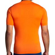 Brooks High Point Short Sleeve – Tricou de alergare trail, lână merinos - Portocaliu