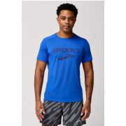 Brooks Distance Short Sleeve 3.0 – Tricou de alergare pentru zi de zi - Albastru