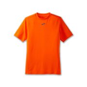 Brooks High Point Short Sleeve – Tricou de alergare trail, lână merinos - Portocaliu