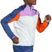 Brooks High Point Waterproof Jacket W – Geacă impermeabilă de alergare trail - Albastru/alb