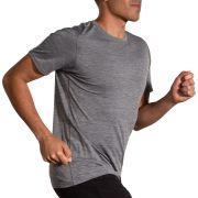 Brooks Luxe Short Sleeve – Tricou de alergare foarte moale - Gri