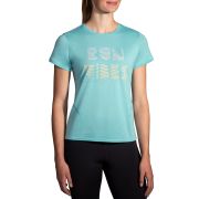 Brooks Distance Short Sleeve 3.0 W – Tricou de alergare pentru zi de zi - Albastru