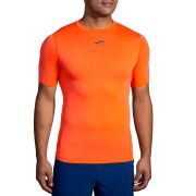 Brooks High Point Short Sleeve – Tricou de alergare trail, lână merinos - Portocaliu