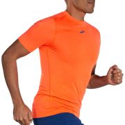 Brooks High Point Short Sleeve – Tricou de alergare trail, lână merinos - Portocaliu