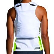Brooks Run Visible Jacket W – Geacă de alergare reflectorizantă, transformabilă în vestă - Alb