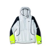 Brooks Run Visible Jacket W – Geacă de alergare reflectorizantă, transformabilă în vestă - Alb
