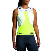 Brooks Run Visible Jacket W – Geacă de alergare reflectorizantă, transformabilă în vestă - Alb