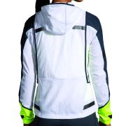 Brooks Run Visible Jacket W – Geacă de alergare reflectorizantă, transformabilă în vestă - Alb