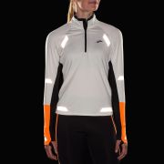 Brooks Run Visible 1/2 Zip 2.0 W – Bluză de alergare reflectorizantă cu fermoar - Portocaliu