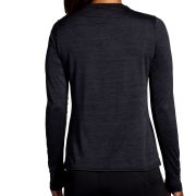Brooks Luxe Long Sleeve W – Bluză de alergare cu mânecă lungă, foarte moale - Negru