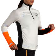 Brooks Run Visible 1/2 Zip 2.0 W – Bluză de alergare reflectorizantă cu fermoar - Portocaliu