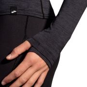 Brooks Luxe Long Sleeve W – Bluză de alergare cu mânecă lungă, foarte moale - Negru