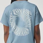 Brooks Graphic Short Sleeve W – Tricou sport cu imprimeu - Albastru
