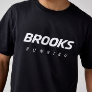 Brooks Graphic Short Sleeve – Tricou sport cu imprimeu - Negru