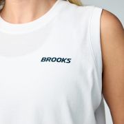 Brooks Graphic Tank W – Maiou sport cu imprimeu - Alb