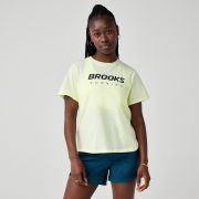 Brooks Graphic Short Sleeve W – Tricou sport cu imprimeu - Galben
