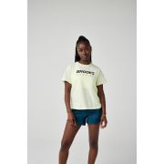 Brooks Graphic Short Sleeve W – Tricou sport cu imprimeu - Galben