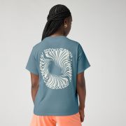 Brooks Graphic Short Sleeve W – Tricou sport cu imprimeu - Albastru
