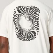 Brooks Graphic Short Sleeve – Tricou sport cu imprimeu - Alb (225)
