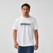 Brooks Graphic Short Sleeve – Tricou sport cu imprimeu - Alb (106)