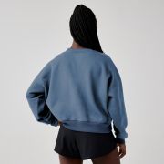 Brooks Movement Cropped Sweatshirt W – Bluză scurtă lejeră - Albastru