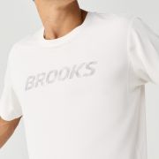 Brooks Dash Reflective Short Sleeve – Tricou de alergare reflectorizant - Alb