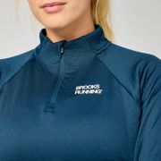 Brooks Thermal Reflective 1/4 Zip W – Bluză termică reflectorizantă cu fermoar - Albastru