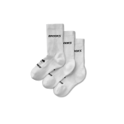 Brooks Run-In Crew Sock 3-pack – Șosete de alergare, set 3 perechi - Alb