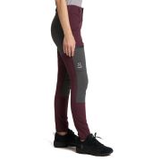 Haglöfs Lite Slim Pant W – Pantaloni outdoor ușori de vară - Roșu închis/gri