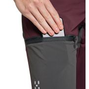 Haglöfs Lite Slim Pant W – Pantaloni outdoor ușori de vară - Roșu închis/gri