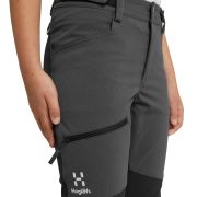 Haglöfs Rugged Pant Junior – Pantaloni outdoor pentru copii - Gri Magnetite/True Black