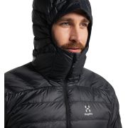 Haglöfs L.I.M Down Hood – Geacă din puf ultraușoară cu glugă - Negru True Black