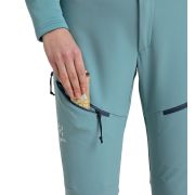 Haglöfs Discover Touring Pant W – Pantaloni softshell pentru tură de schi - Albastru deschis Frost Blue