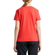 Haglöfs Camp Tee W – Tricou din bumbac organic - Roșu Poppy Red