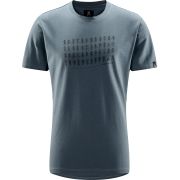 Haglöfs Outsider By Nature Print Tee – Tricou din bumbac organic cu imprimeu - Albastru Steel Blue