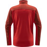 Haglöfs ROC Flash Mid Halfzip – Bluză tehnică de cățărare cu fermoar scurt - Roșu Corrosion/Zenith Red