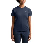 Haglöfs Camp Tee W – Tricou din bumbac organic - Albastru închis Tarn Blue Solid