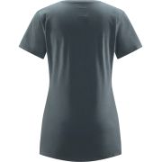 Haglöfs Outsider By Nature Print Tee W – Tricou din bumbac organic cu imprimeu - Albastru Steel Blue