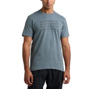 Haglöfs Outsider By Nature Print Tee – Tricou din bumbac organic cu imprimeu - Albastru Steel Blue