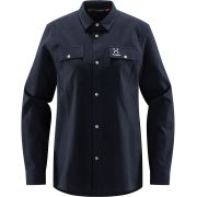 Haglöfs Curious Hemp Shirt W – Cămașă din bumbac organic și cânepă - Albastru închis Tarn Blue