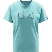 Haglöfs Camp Tee W – Tricou din bumbac organic - Albastru Frost Blue