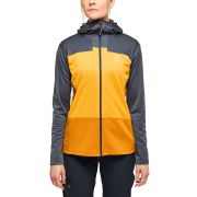 Haglöfs ROC Flash Mid Hood W – Hanorac tehnic de cățărare - Gri închis/galben