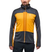 Haglöfs ROC Flash Mid Hood – Hanorac tehnic de cățărare - Gri închis/galben