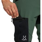 Haglöfs Rugged Slim Pant – Pantaloni softshell outdoor - Verde/negru Fjell green/True black